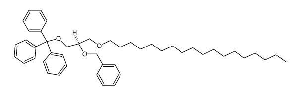 1-O-octadecyl-2-O-benzyl-3-O-trityl-sn-glycerol结构式