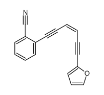 2-[6-(furan-2-yl)hex-3-en-1,5-diynyl]benzonitrile Structure