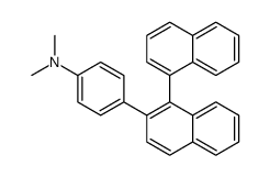 N,N-dimethyl-4-(1-naphthalen-1-ylnaphthalen-2-yl)aniline结构式