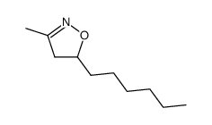 5-hexyl-4,5-dihydro-3-methylisoxazole结构式