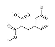 2-[(3-chlorophenyl)methyl]-3-methoxy-3-oxopropanoate Structure