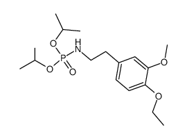 [2-(4-Ethoxy-3-methoxy-phenyl)-ethyl]-phosphoramidic acid diisopropyl ester结构式