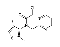 2-chloro-N-(2,4-dimethylthiophen-3-yl)-N-(pyrimidin-2-ylmethyl)acetamide Structure