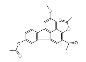 (5-acetyl-4-acetyloxy-2-methoxyfluoranthen-8-yl) acetate结构式