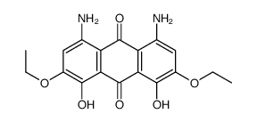 4,5-diamino-2,7-diethoxy-1,8-dihydroxyanthracene-9,10-dione结构式