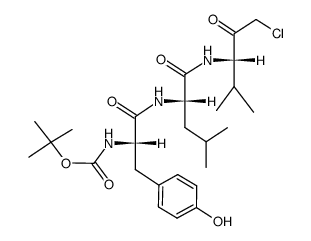 Boc-Tyr-Leu-Val-CH2Cl结构式