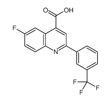 6-氟-2-(3-(三氟甲基)苯基)喹啉-4-羧酸结构式