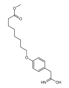 methyl 8-[4-(2-amino-2-oxoethyl)phenoxy]octanoate结构式