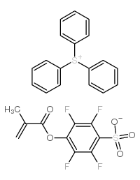 TRIPHENYLSULFONIUM 2,3,5,6-TETRAFLUORO-4-(METHACRYLOYLOXY)BENZENESULFONATE Structure