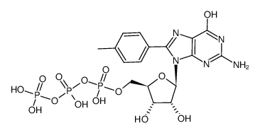 8-(4-methylphenyl)guanosine 5'-triphosphate结构式