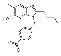 2-丁基-6-甲基-3-(4-硝基苄基)-3H-咪唑并[4,5-b]吡啶-5-胺结构式