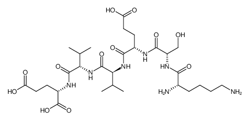 L-Lysyl-L-seryl-L-glutamyl-L-valyl-L-valyl-L-glutamic acid Structure