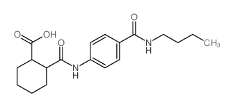 2-({4-[(Butylamino)carbonyl]anilino}carbonyl)-cyclohexanecarboxylic acid Structure