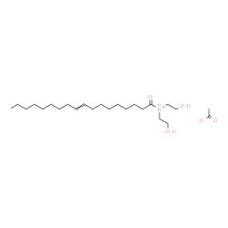 bis(2-hydroxyethyl)(octadec-9-enoyl)ammonium acetate Structure