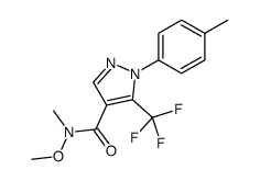 N-methoxy-N-methyl-1-(4-methylphenyl)-5-(trifluoromethyl)pyrazole-4-carboxamide结构式