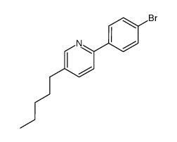 5-pentyl-2-(4-bromophenyl)pyridine结构式