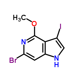 6-Bromo-3-iodo-4-methoxy-1H-pyrrolo[3,2-c]pyridine Structure