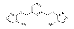 2,6-bis(4-amino-1,2,4-triazol-3-ylsulfanylmethyl)pyridine结构式