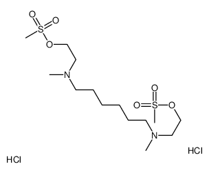 2-[methyl-[6-[methyl(2-methylsulfonyloxyethyl)amino]hexyl]amino]ethyl methanesulfonate,dihydrochloride Structure