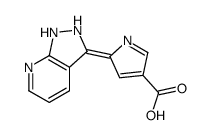 (2E)-2-(1,2-Dihydro-3H-pyrazolo[3,4-b]pyridin-3-ylidene)-2H-pyrrole-4-carboxylic acid structure