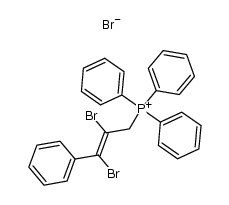 trans-(2,3-dibromo-3-phenyl-2-propen-1-yl)triphenylphosphonium bromide Structure