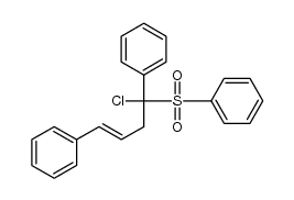 (E)-(4-chloro-4-(phenylsulfonyl)but-1-ene-1,4-diyl)dibenzene Structure