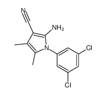 2-Amino-1-(3,5-dichlorophenyl)-4,5-dimethyl-1H-pyrrole-3-carbonit rile Structure