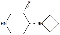 cis-4-(azetidin-1-yl)-3-fluoropiperidine结构式