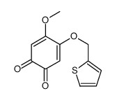 4-methoxy-5-(thiophen-2-ylmethoxy)cyclohexa-3,5-diene-1,2-dione Structure