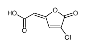 cis-2-chloro-4-carboxymethylenebut-2-en-1,4-olide Structure