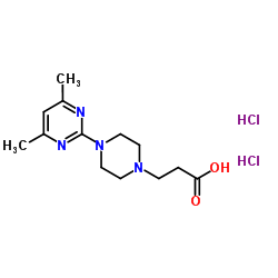 3-[4-(4,6-DIMETHYL-PYRIMIDIN-2-YL)-PIPERAZIN-1-YL]-PROPIONIC ACID DIHYDROCHLORIDE结构式