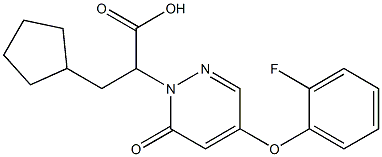 2-(4-(2-fluorophenoxy)-6-oxopyridazin-1(6H)-yl)-3-cyclopentylpropanoic acid Structure