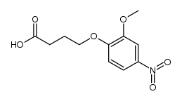 4-(p-nitroguaiacoxy)butanoic acid Structure