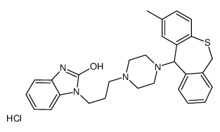 3-[3-[4-(2-methyl-6,11-dihydrobenzo[c][1]benzothiepin-11-yl)piperazin-1-yl]propyl]-1H-benzimidazol-2-one,hydrochloride Structure