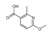 6-methoxy-2-methylpyridine-3-carboxylic acid结构式