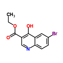 6-溴-4-羟基-3-喹啉羧酸乙酯结构式