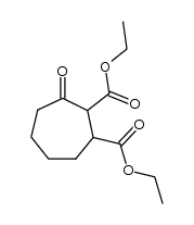 2,3-diethoxycarbonylcycloheptanone Structure