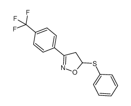 5-(phenylthio)-3-[4-(trifluoromethyl)phenyl]-2-isoxazoline结构式