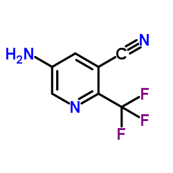 5-Amino-2-(trifluoromethyl)nicotinonitrile结构式