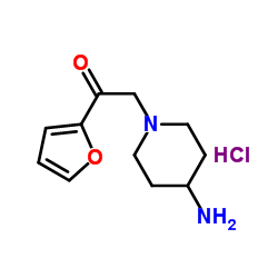 2-(4-Amino-piperidin-1-yl)-1-furan-2-yl-ethanone hydrochloride structure