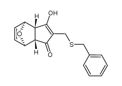 4-benzylthiomethyl-5-hydroxy-exo-10-oxatricyclo[5.2.1.02,6]deca-4,8-dien-3-one Structure