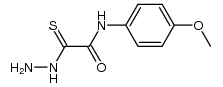 N(1)-(4-methoxyphenyl)-2-hydrazino-2-thioxoacetamide Structure