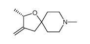 2,8-dimethyl-3-methylene-1-oxa-8-azaspiro(4,5)decane structure