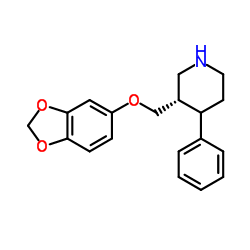 (3S)-3-[(1,3-Benzodioxol-5-yloxy)methyl]-4-phenylpiperidine structure