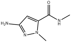 3-氨基-N,1-二甲基吡唑-5-甲酰胺结构式