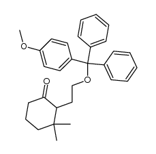 1-[2'-(p-Anisyldiphenylmethoxy)ethyl]-2-oxo-6,6-dimethylcyclohexane结构式