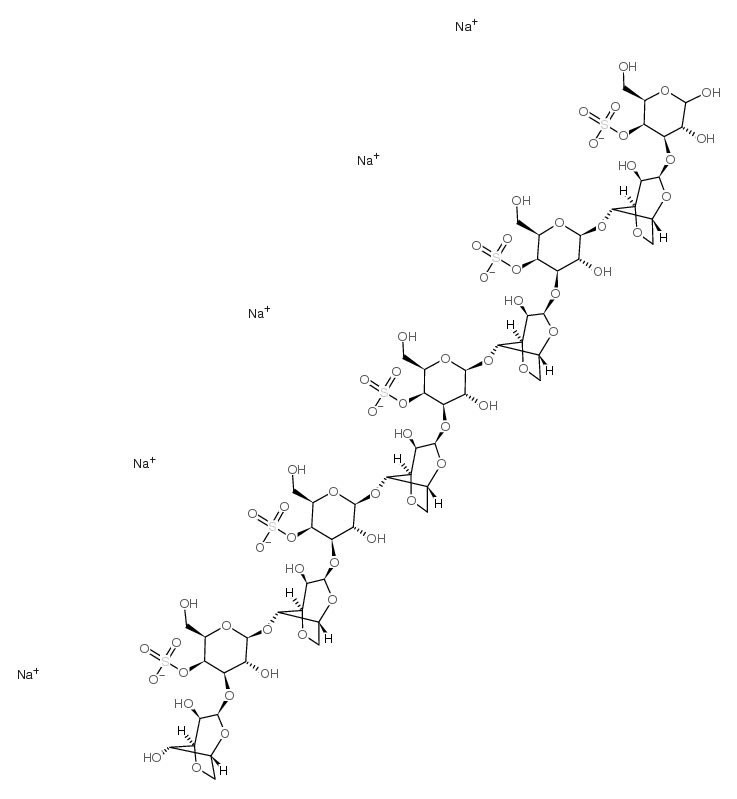 neocarrabiose4 1,3,5,7,9-penta-o-sulphate (na+) Structure