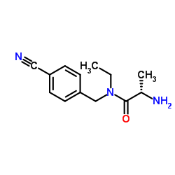 N-(4-Cyanobenzyl)-N-ethyl-L-alaninamide结构式