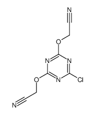 2-[[4-chloro-6-(cyanomethoxy)-1,3,5-triazin-2-yl]oxy]acetonitrile结构式