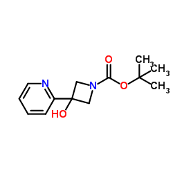 2-Methyl-2-propanyl 3-hydroxy-3-(2-pyridinyl)-1-azetidinecarboxylate picture